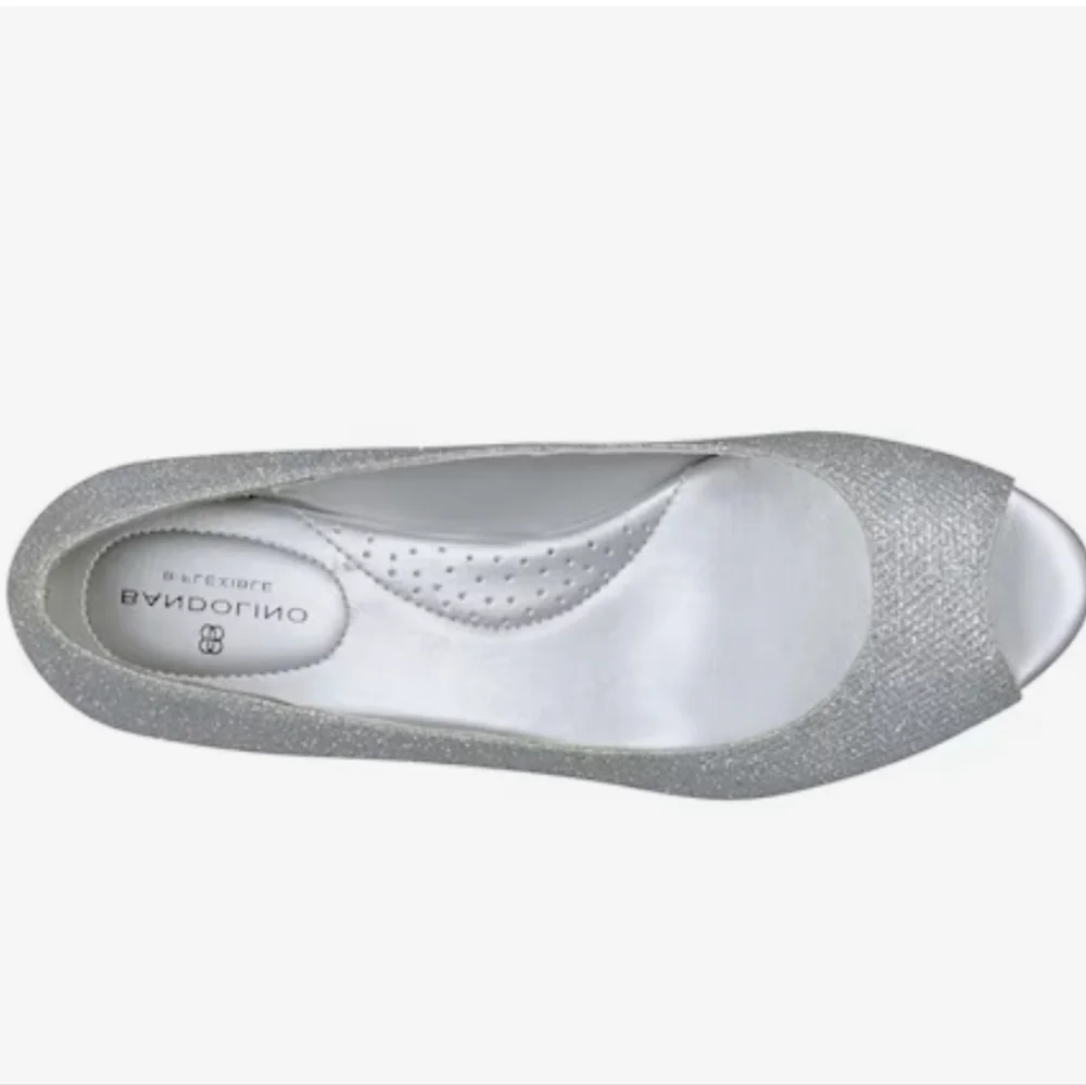 Bandolino Silver Metallic Candra Wedge Pump Size 9.5